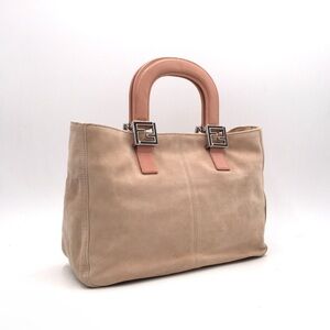 FENDI Tan Suede Handbag